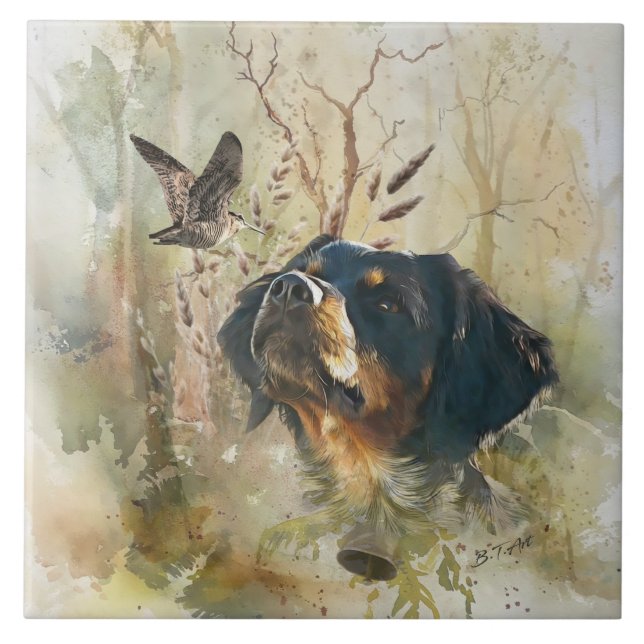 Carreau Bretagne Espagnol et bécasse (Devant)