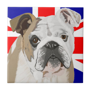 Carreau Britanniques Bulldog avec Union Jack