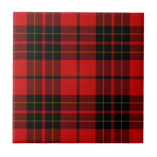 Carreau Brodie clan tartan rouge noir plaid