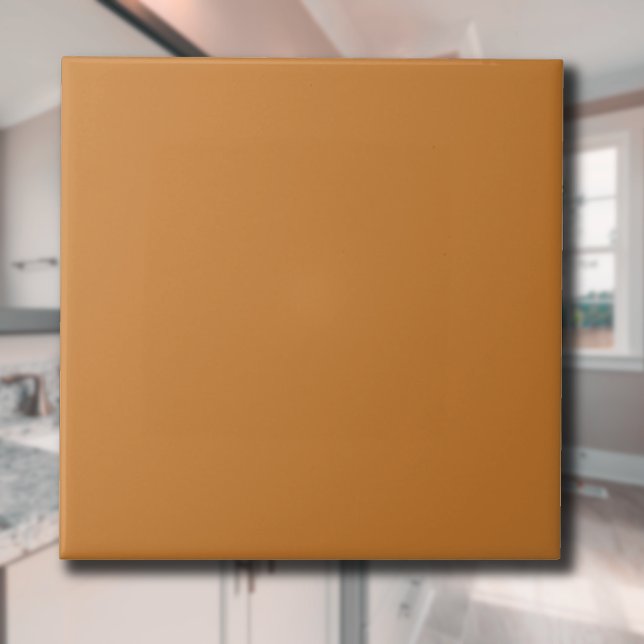 Carreau Bronze Métallique Couleur solide | Classic Elegant (Créateur téléchargé)