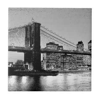 Carreau Brooklyn Bridge New York City Carrelage