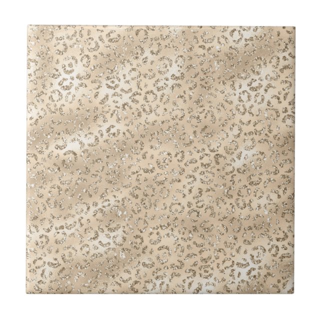 Carreau Brown Cheetah Leopard Skin Imprimer Motif Animal (Devant)