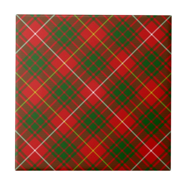 Carreau Bruce tartan rouge vert plaid (Devant)
