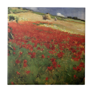 Carreau BRUCE, William Blair pies coquelicot fleurs rouges