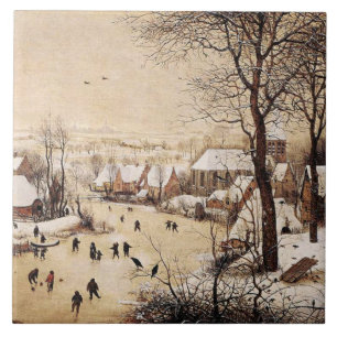 Carreau Bruegel l'Ancien - Paysage hivernal