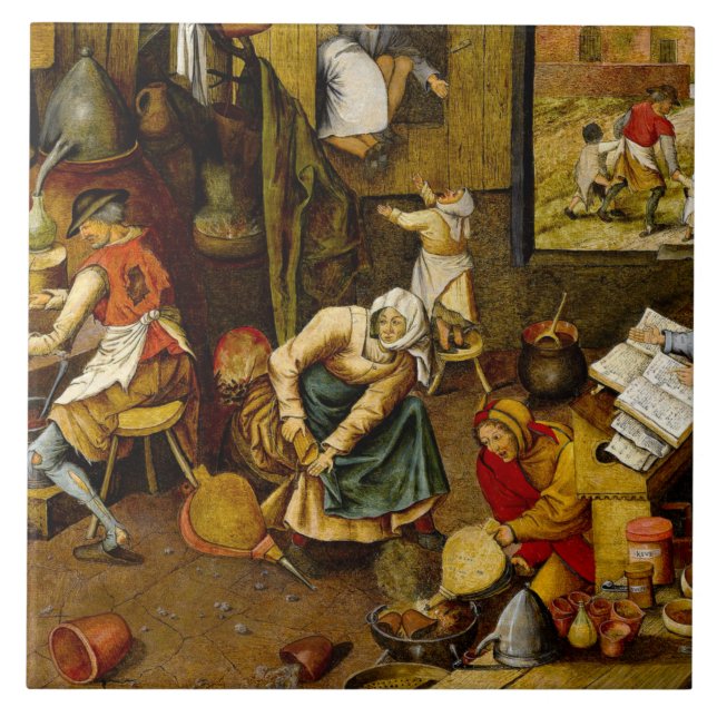 Carreau Brueghel le Jeune - L'Alchimiste, l'art (Devant)