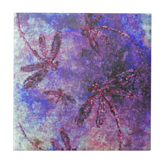 Carreau Brume de Libellule Violette (Devant)