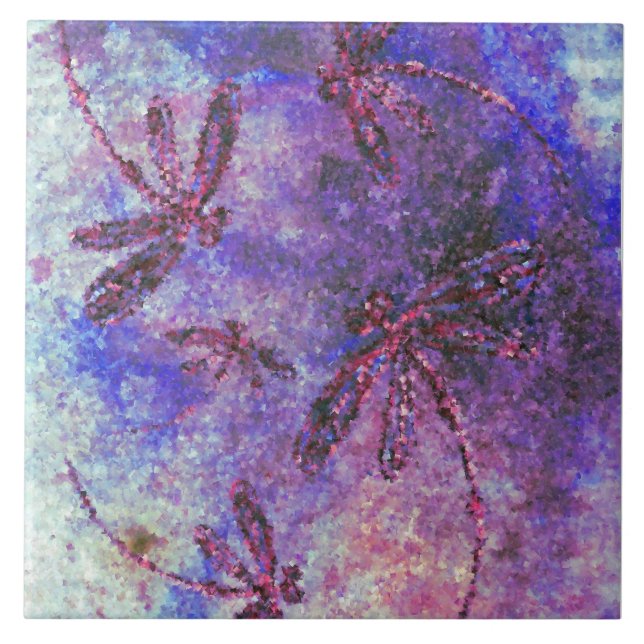 Carreau Brume de Libellule Violette (Devant)