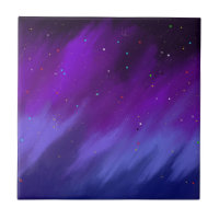Brume pourpre et bleue de l'espace