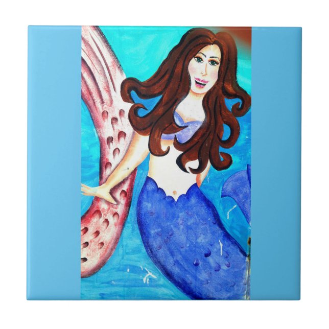 Carreau brunette mermaid (Devant)