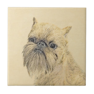 Carreau Bruxelles Griffon Peinture - Cute Original Chien A