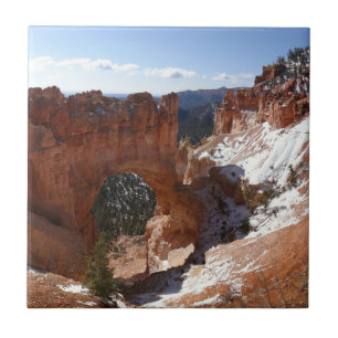 Carreau Bryce Canyon Pont naturel Paysage neigeux Photo