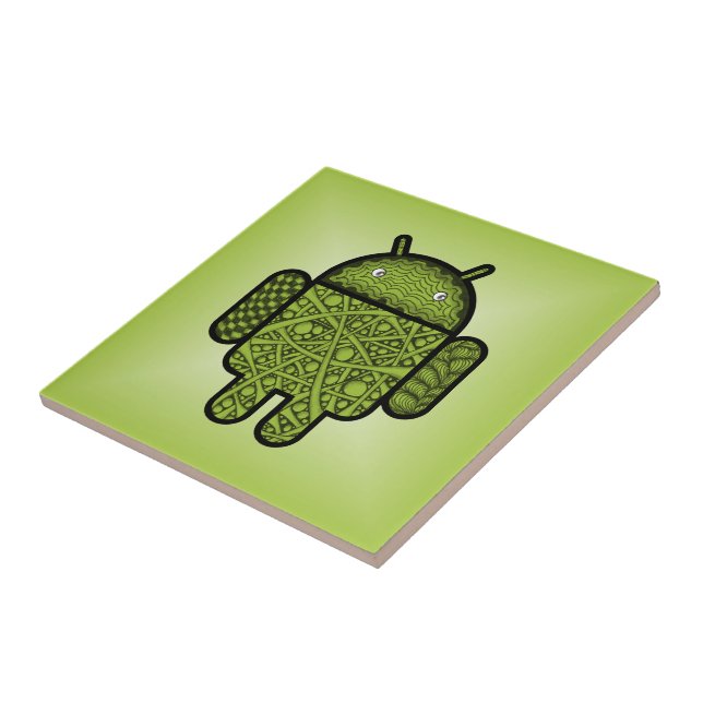 Carreau Bubbles Doodle Character pour le robot Android™ (Côté)