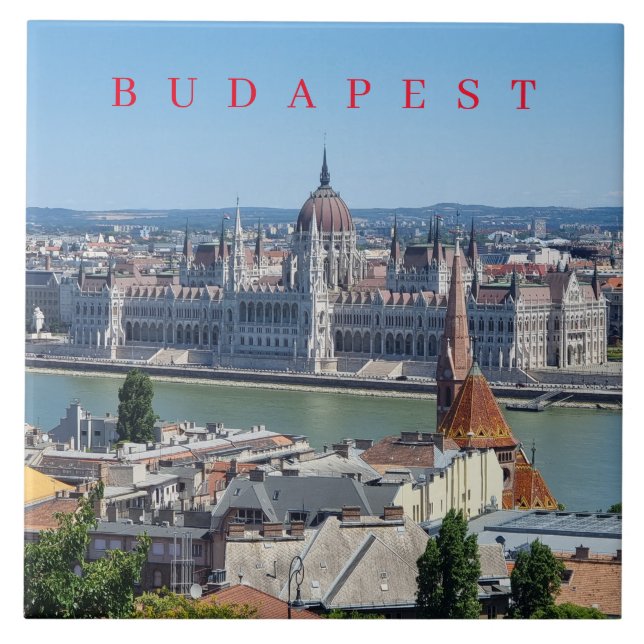 Carreau Budapest vue panoramique céramique (Devant)