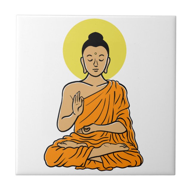 Carreau Buddha dessin animé Buddhism.net (Devant)