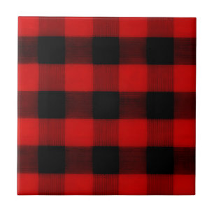 Carreau Buffalo Check Red et Black Plaid