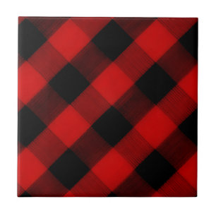 Carreau Buffalo Check Red et Black Plaid