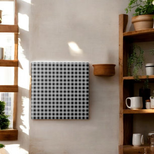 Carreau Buffle gris noir Plaid Holiday