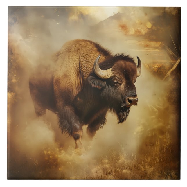 Carreau Buffle Majestic, Carrelage de bison, Trivet (Devant)