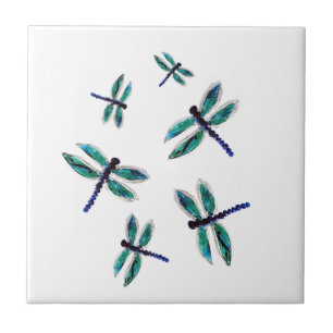 Carreau Bugs dansants Turquoise Dragonfly
