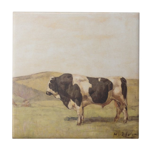 Carreau Bull dans un paysage suisse (par Ferdinand Hodler) (Devant)