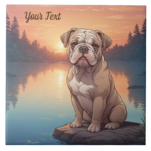 Carreau Bulldog par lac