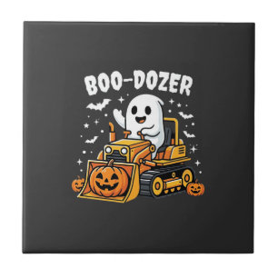 Carreau Bulldozer fantôme Halloween Boo Dozer_1