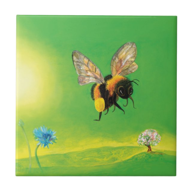 Carreau Bumblebee survolant le pré (Devant)
