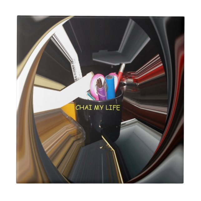 Carreau Bureau de la Mug de thé à vie morte Abstraite Art  (Devant)