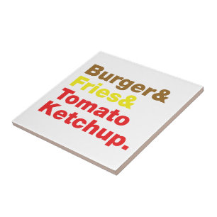 Carreau Burger & Fries & Tomato Ketchup.