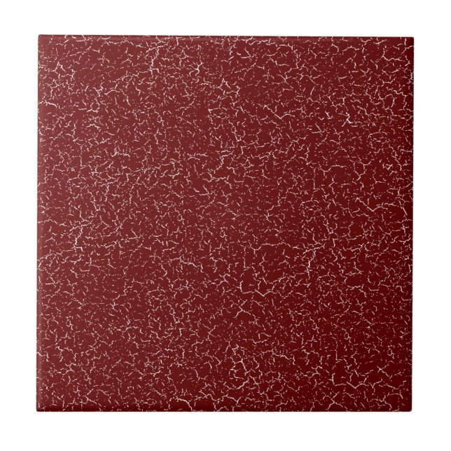 Carreau Burgundy Cracker Glaze Solid Color Tile (Devant)