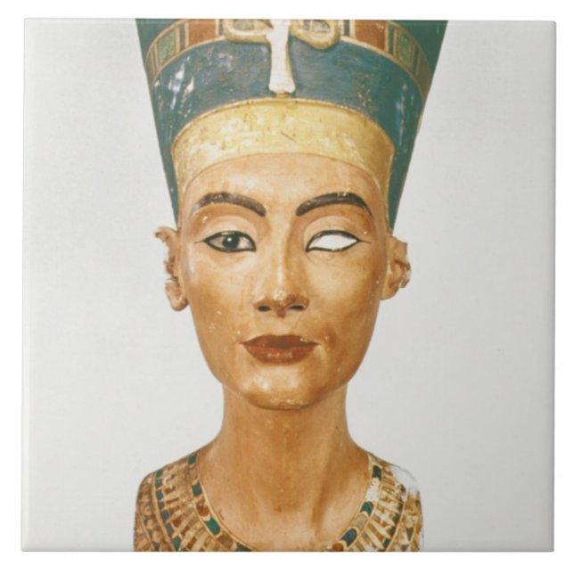 Carreau Buste de la Reine Nefertiti, vue de face, du (Devant)
