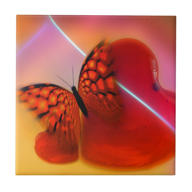 Carreau Butterfly and Hearts (Devant)