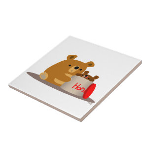 Carreau Bye Bye Honey ! Carrelage d'ours en caricature