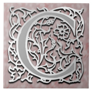 Carreau C Monogramme "Pierre d'Argent" Carrelage en cérami