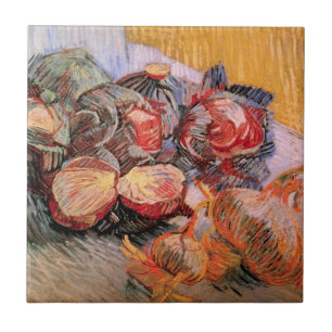 Carreau Cabbages rouges et oignons par Vincent van Gogh