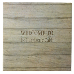 Carreau Cabine bienvenu de pins de lac mountain