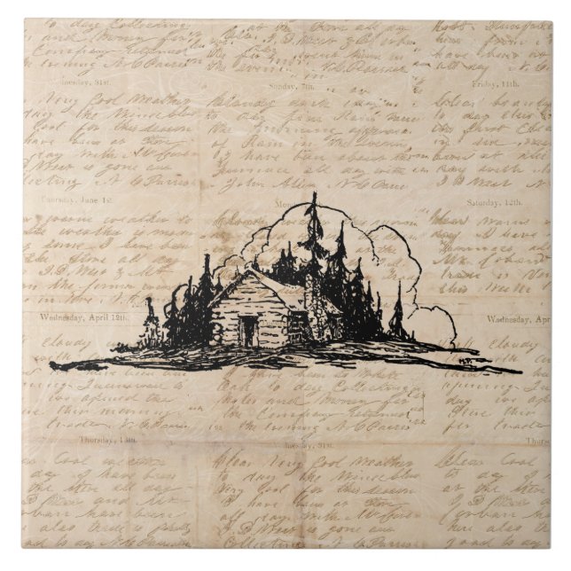 Carreau Cabine Russe de bois de bois de forêt naturelle Sc (Devant)