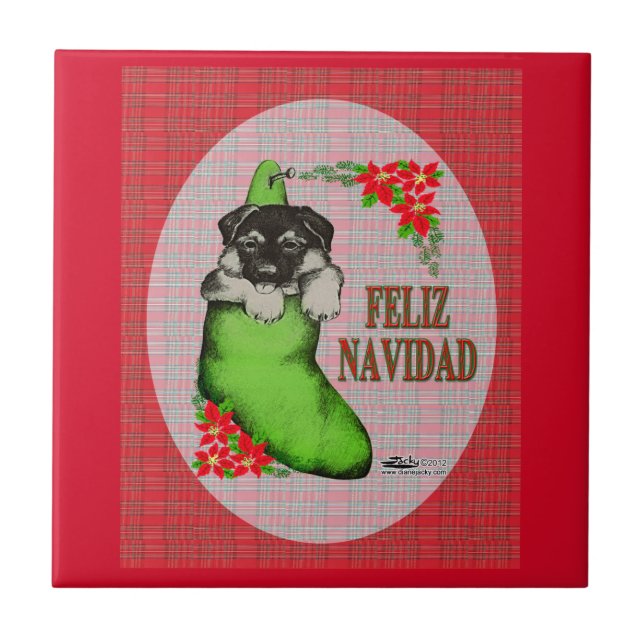 Carreau Cachorrito Feliz Navidad (Devant)