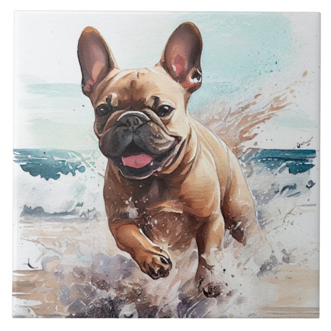 Carreau Cadeau Bouledogue Français (Devant)