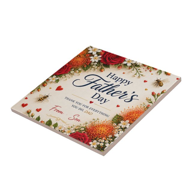 CARREAU CADEAU D'AMOUR POUR LA FÊTE DES PÈRES  (Côté)