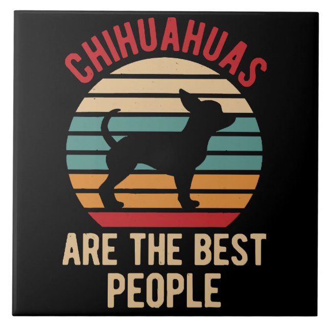 Carreau Cadeau de chiens Chihuahua drôles (Devant)