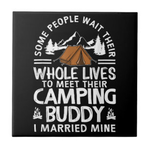 Carreau Cadeau de copains de camping cool pour hommes femm