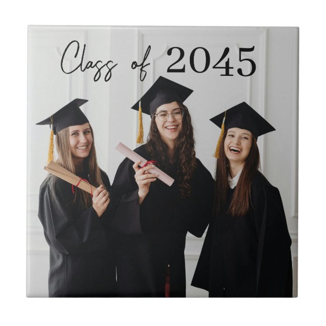 Carreau Cadeau de fin d'études personnalisé Photo (Devant)