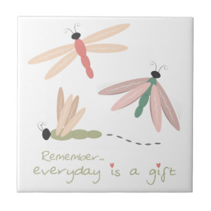 Carreau Cadeau de jour de libellule