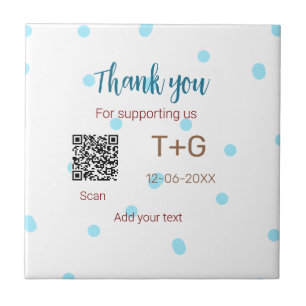 Carreau Cadeau de lune de miel Ajouter Q R code nom du cou