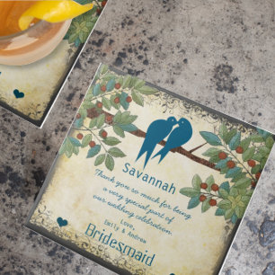 Carreau Cadeau de remerciement demoiselle d'honneur Oiseau