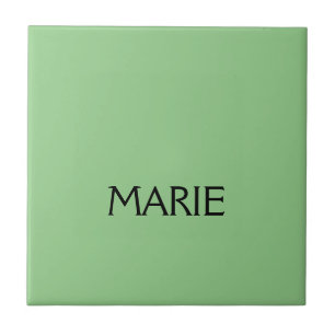 CARREAU CADEAU DE TEXTE AJOUTEZ VOTRE NOM VERT MINIMAL SIM
