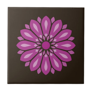 CARREAU CADEAU FLEUR MODERNE COLORÉ POUR FILLE SOEUR MAMAN