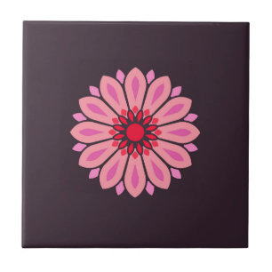 CARREAU CADEAU FLEUR MODERNE COLORÉ POUR FILLE SŒUR MAMAN